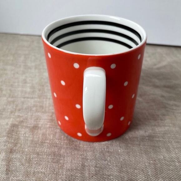 Kate Spade New York To The Letter Lenox "C" Initial Polka Dot Stripes Mug Cup - Picture 4 of 6